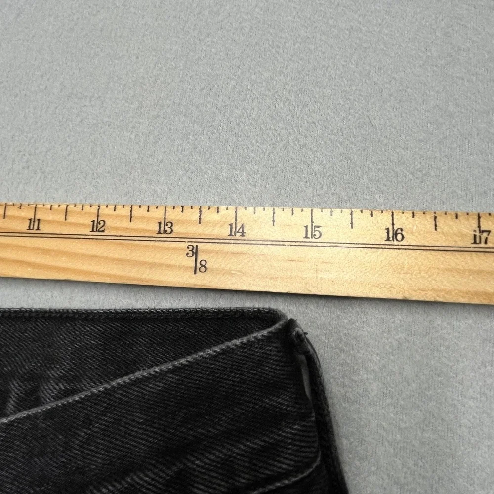 Agolde Lana Straight Leg‎ Jeans Faded Black Button Fly 100% Cotton Size 28